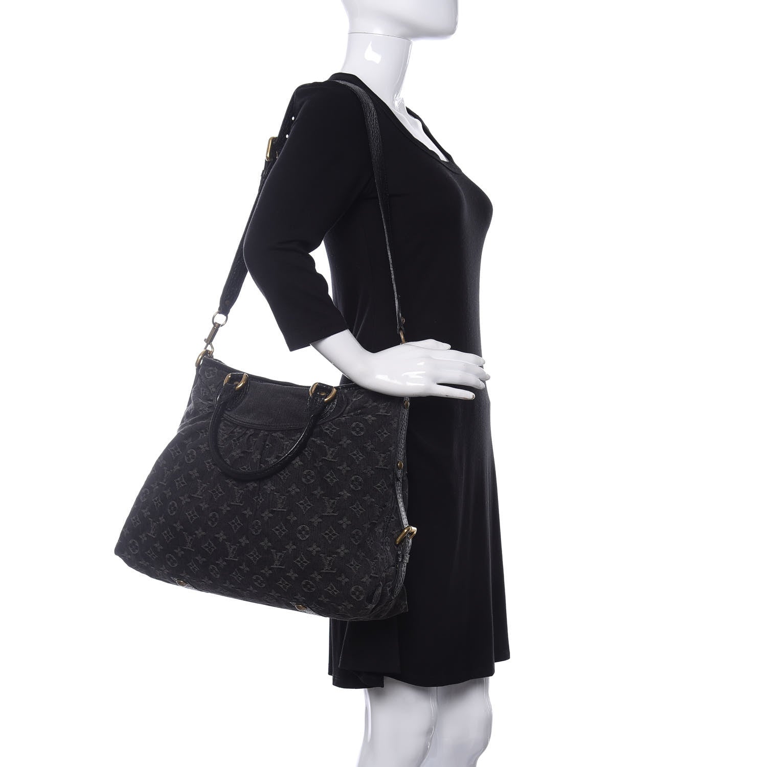 Louis Vuitton Denim Neo Cabby GM Black 2 of 10