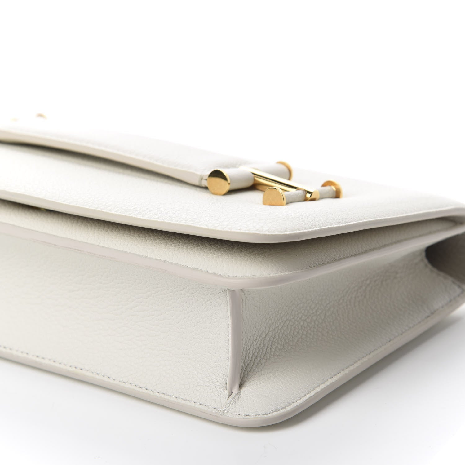 Tom Ford Grained Calfskin Small Tara Clutch White 7 of 9