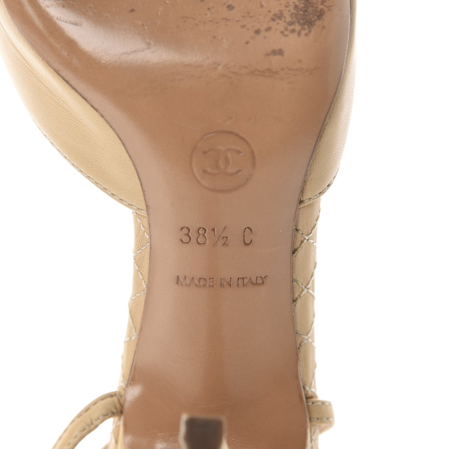 Lambskin Cap Toe CC Pumps 38.5 Black Beige