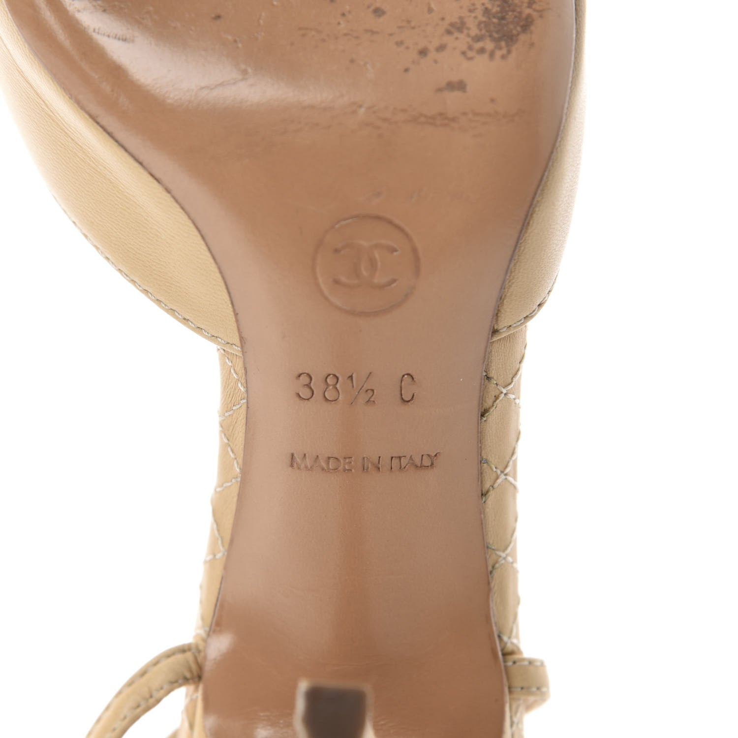 Chanel Lambskin Cap Toe CC Pumps 38.5 Black Beige 8 of 10