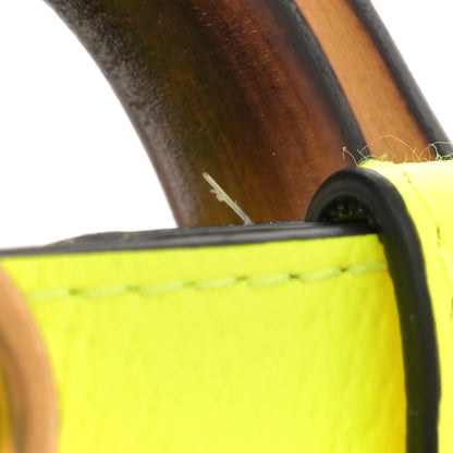 Gucci Wonka Grain Calfskin Mini Diana Tote Bag Black Yellow Fluo 11 of 11