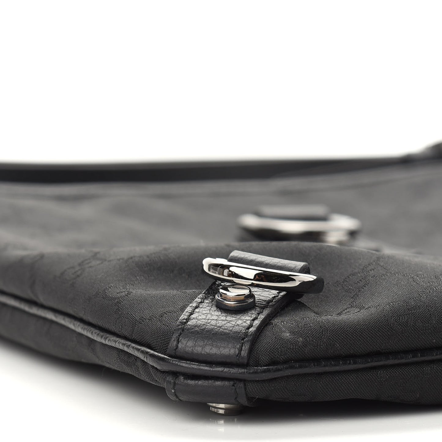 Nylon Monogram Abbey Messenger Bag Black