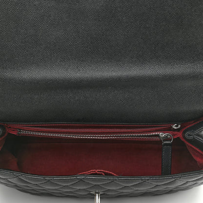 Chanel Caviar Quilted Medium Coco Handle Flap Black 5 of 10