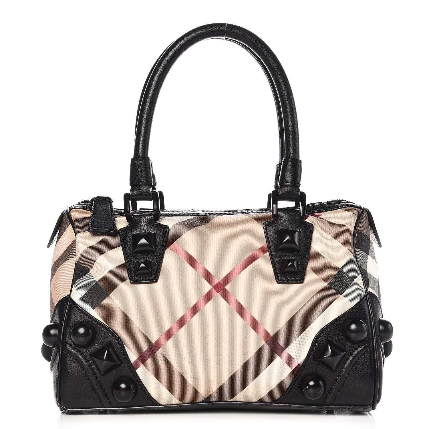 Burberry Nova Check Mega Stud Bowling Bag Black 1 of 13