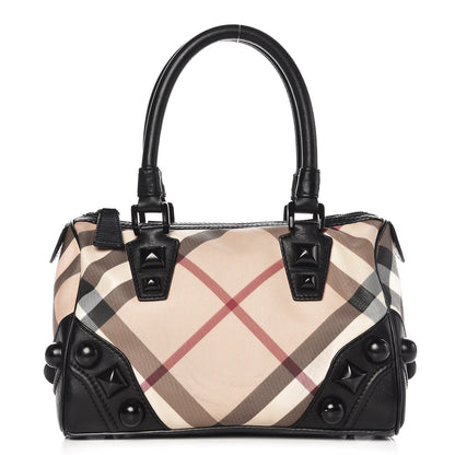 Burberry Nova Check Mega Stud Bowling Bag Black 1 of 13