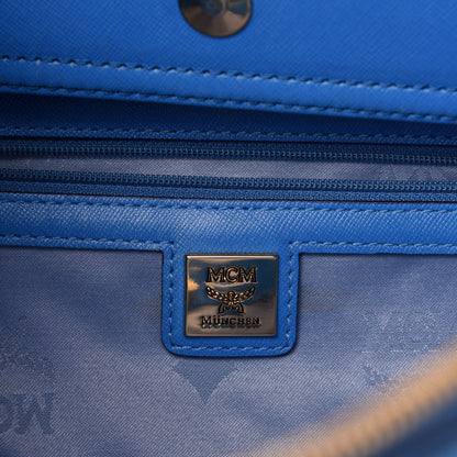 MCM Saffiano Nuovo Tote Blue 12 of 14