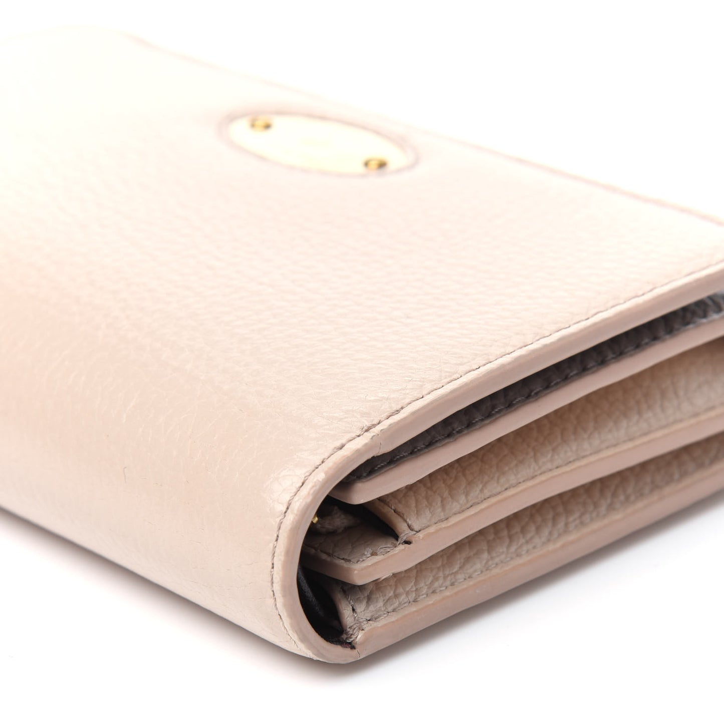 Small Classic Grain Medium Plaque French Purse Wallet Rosewater