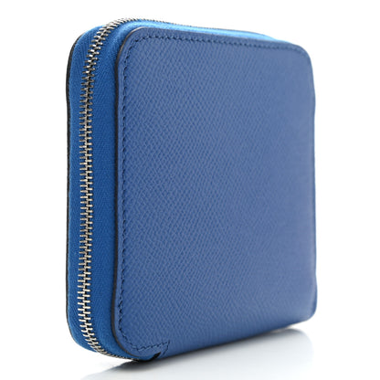 Hermes Epsom Silk'in Compact Wallet Bleu Brighton 3 of 7