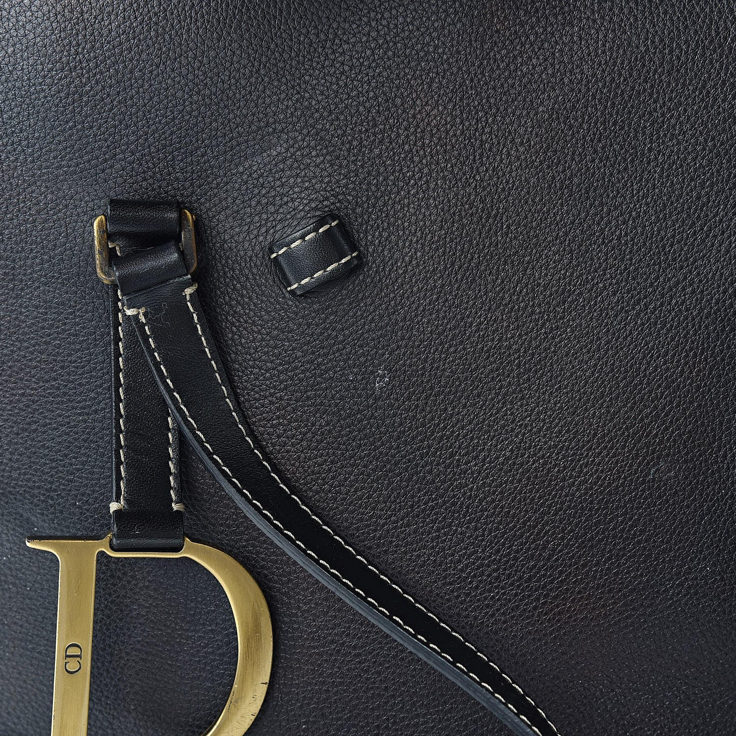Christian Dior Calfskin Saddle Vertical Shopper Black 15 of 23