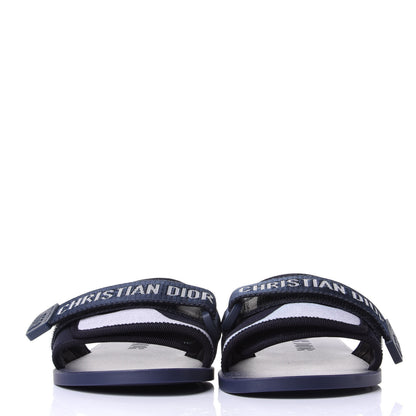 Christian Dior Technical Stretch Fabric Camouflage Dio(r)evolution Slide Sandals 36 Deep Blue 2 of 11