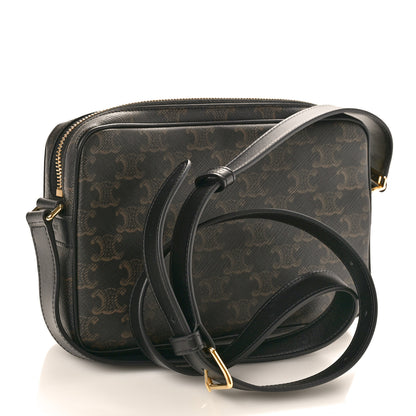 Celine Triomphe Canvas Medium Messenger Bag Black 3 of 10