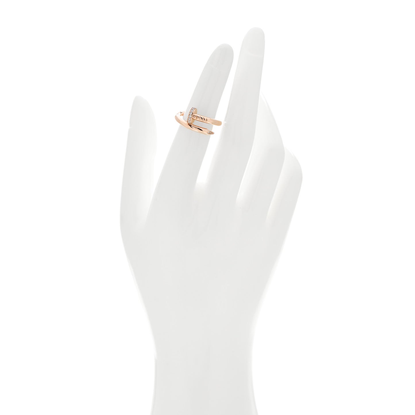18K Pink Gold Diamond Juste Un Clou Ring 50 5.25