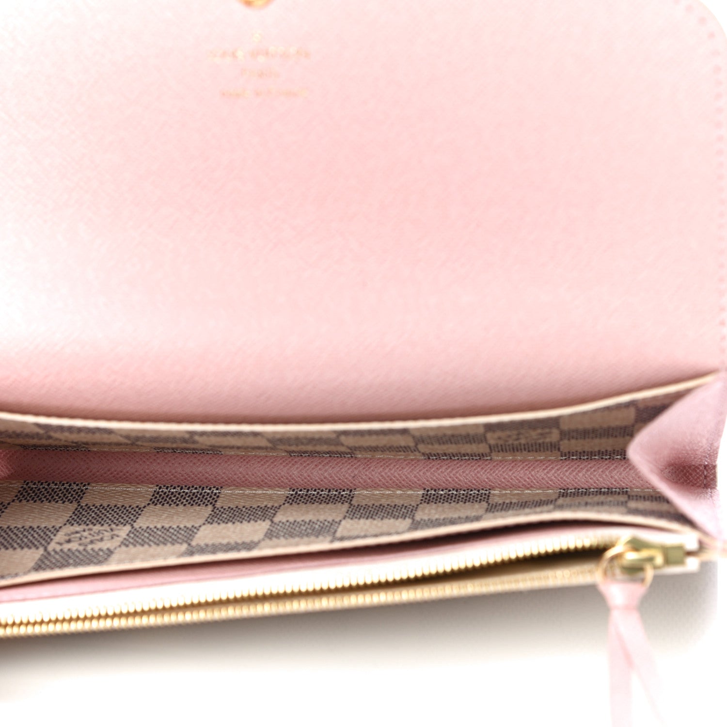 Louis Vuitton Damier Azur Emilie Wallet Rose Ballerine 5 of 12