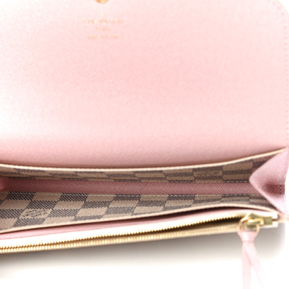 Louis Vuitton Damier Azur Emilie Wallet Rose Ballerine 5 of 12