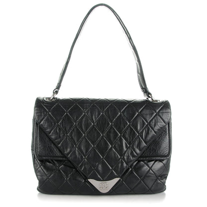 Chanel Lambskin Quilted Padded Envelope Flap Black 1 of 7