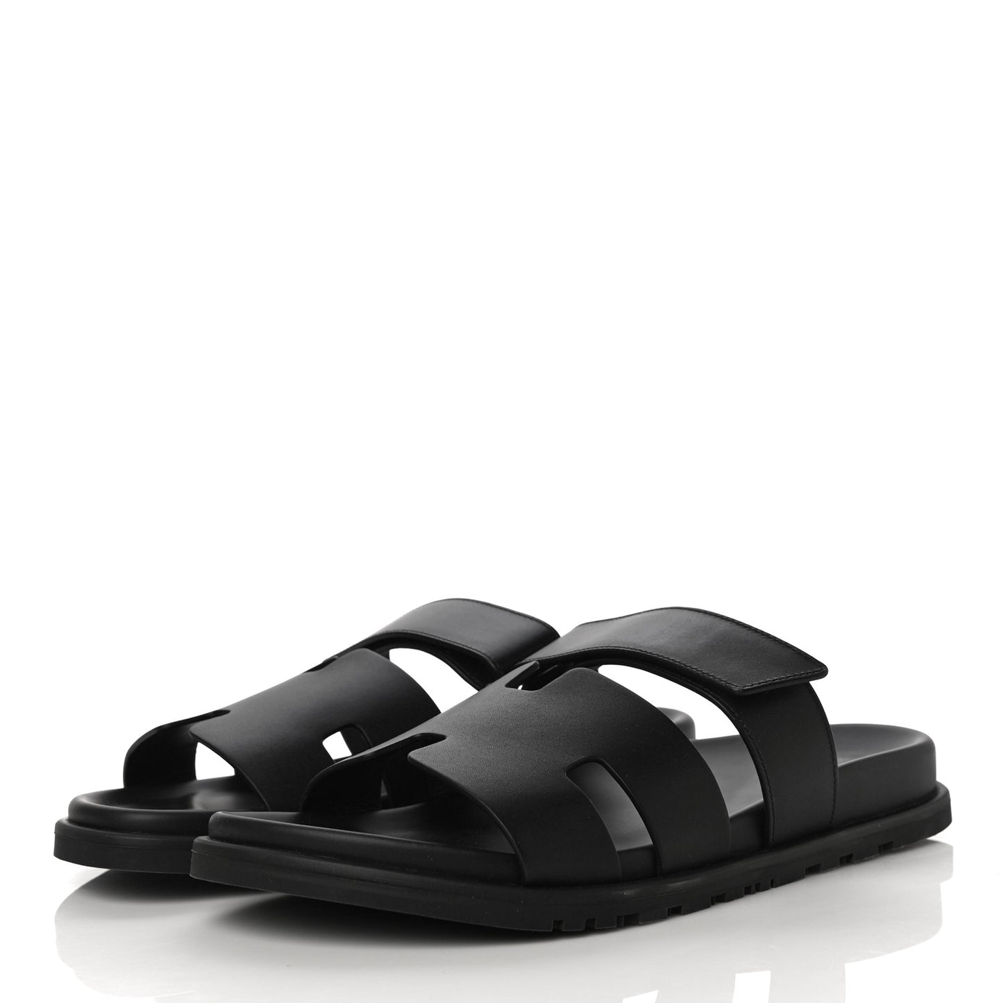 Calfskin Mens Chypre Sandals 43 Black