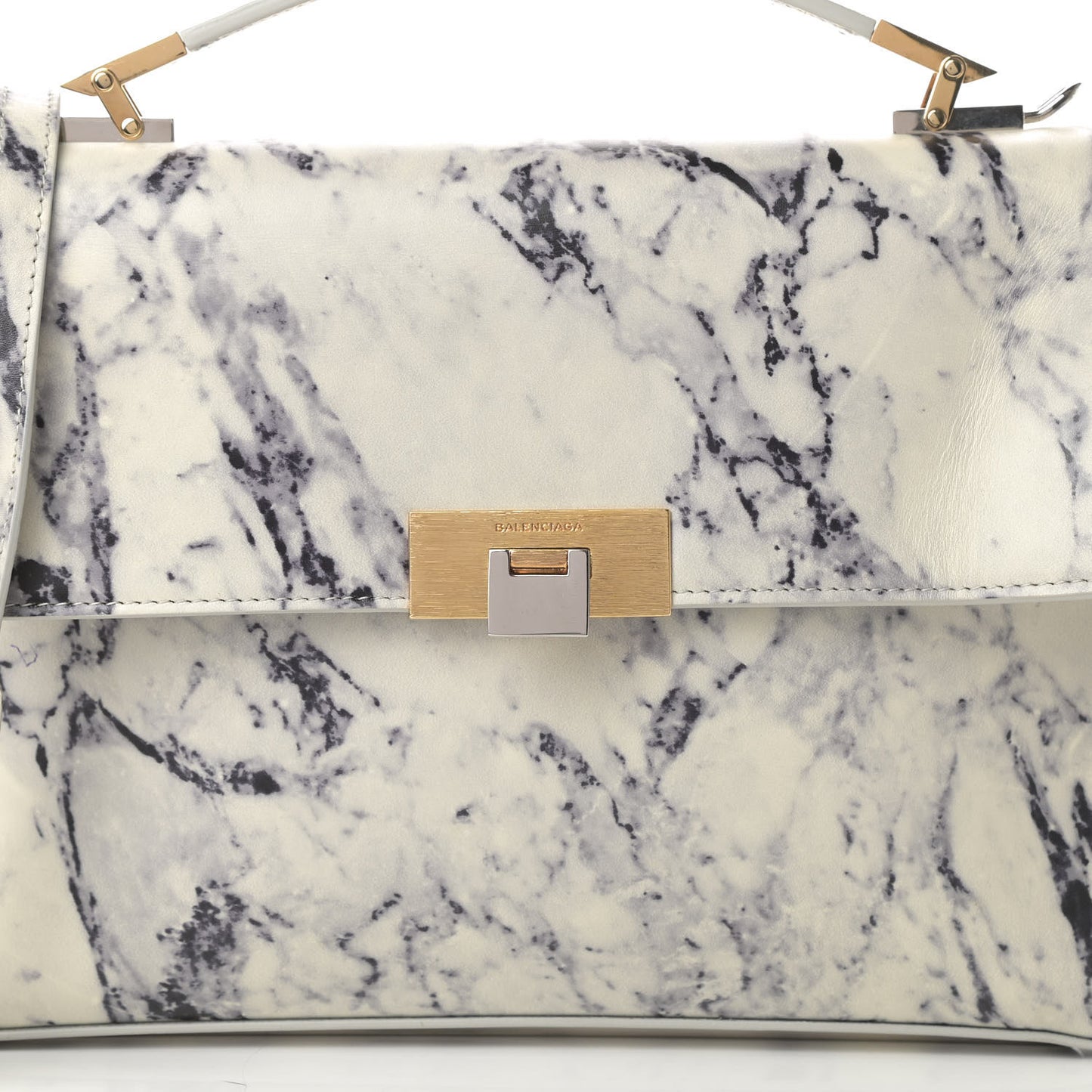 Veau Marbre Le Dix S New Cartable Briefcase Blanc Marbre Black