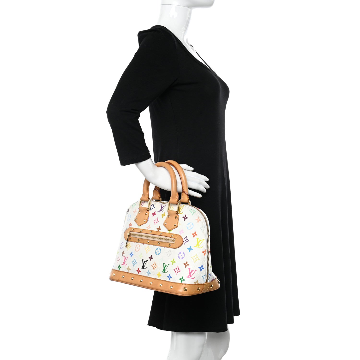 Louis Vuitton Monogram Multicolor Alma White 2 of 12