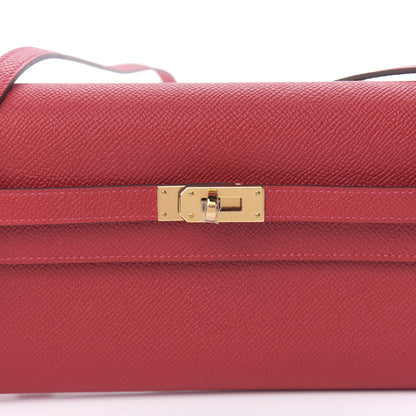 Hermes Epsom Kelly Wallet To Go Rouge Casaque 9 of 10