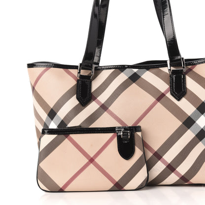 Burberry Nova Check Small Nickie Tote Black 16 of 18
