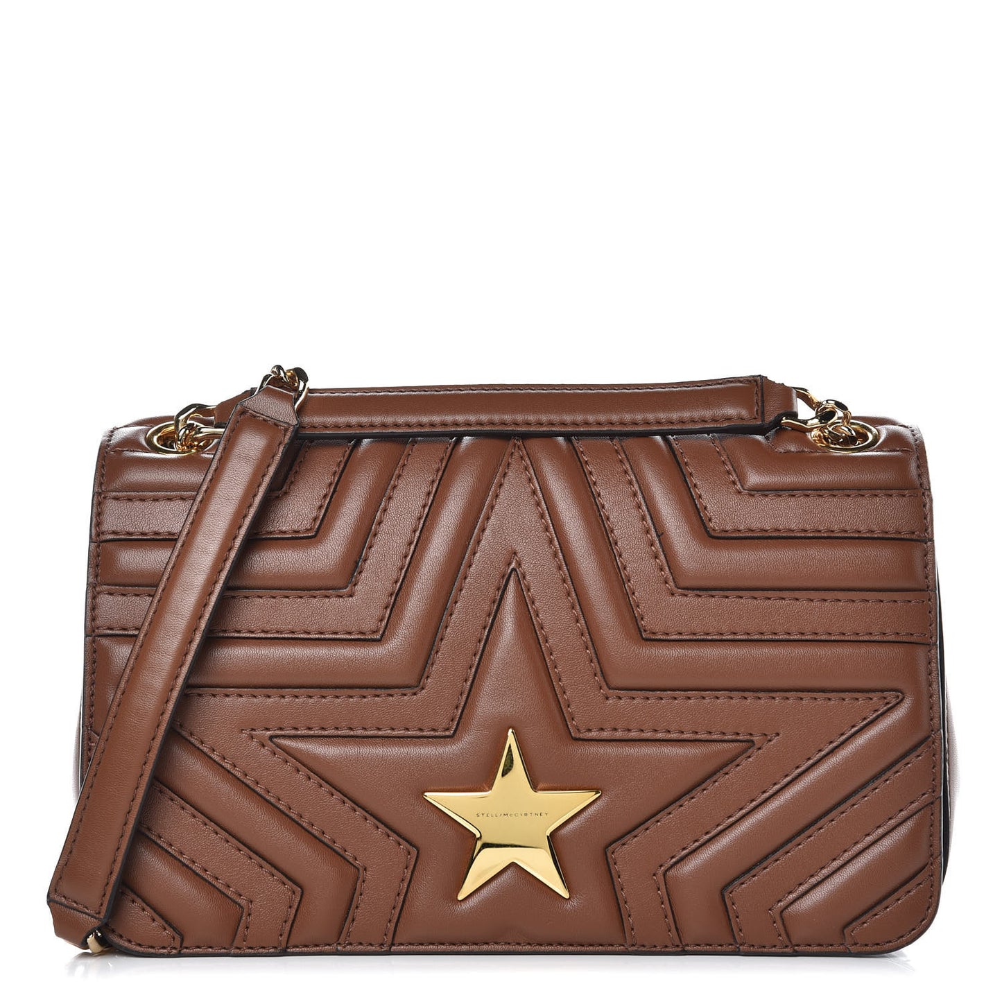 Alter Nappa Star Medium Flap Shoulder Bag Brown
