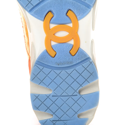 Chanel Tweed Lambskin Tennis Sneakers 36 Orange 6 of 9