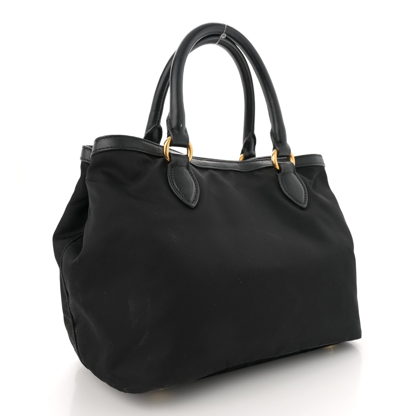 Tessuto Nylon Soft Calf Tote Black