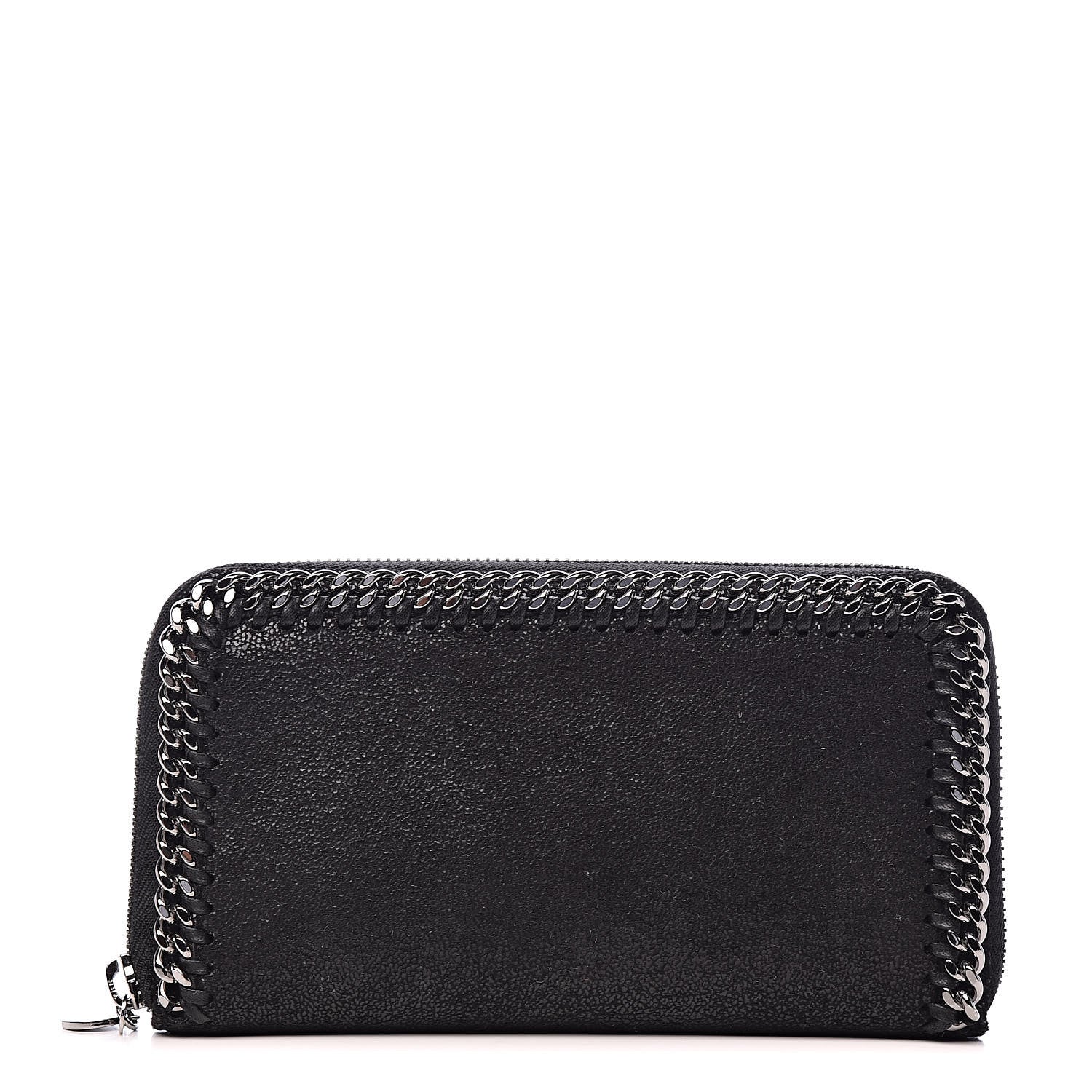 Stella McCartney Shaggy Deer Falabella Zip Around Wallet Black 1 of 7