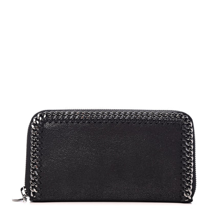 Stella McCartney Shaggy Deer Falabella Zip Around Wallet Black 1 of 7
