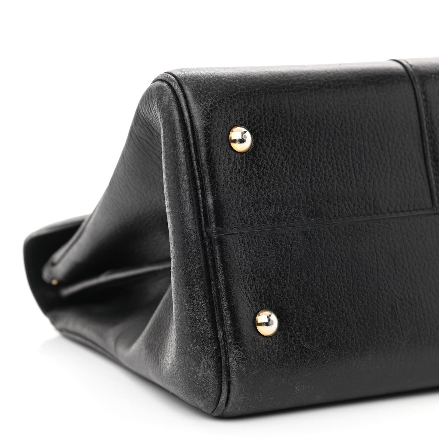 Crispy Calfskin MM Brillant Satchel Black