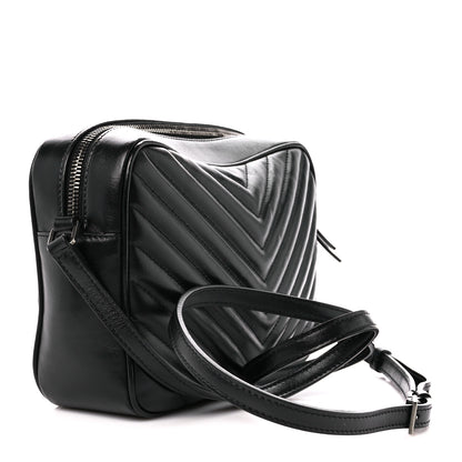 Saint Laurent Calfskin Matelasse Monogram Lou Camera Bag Black 3 of 10