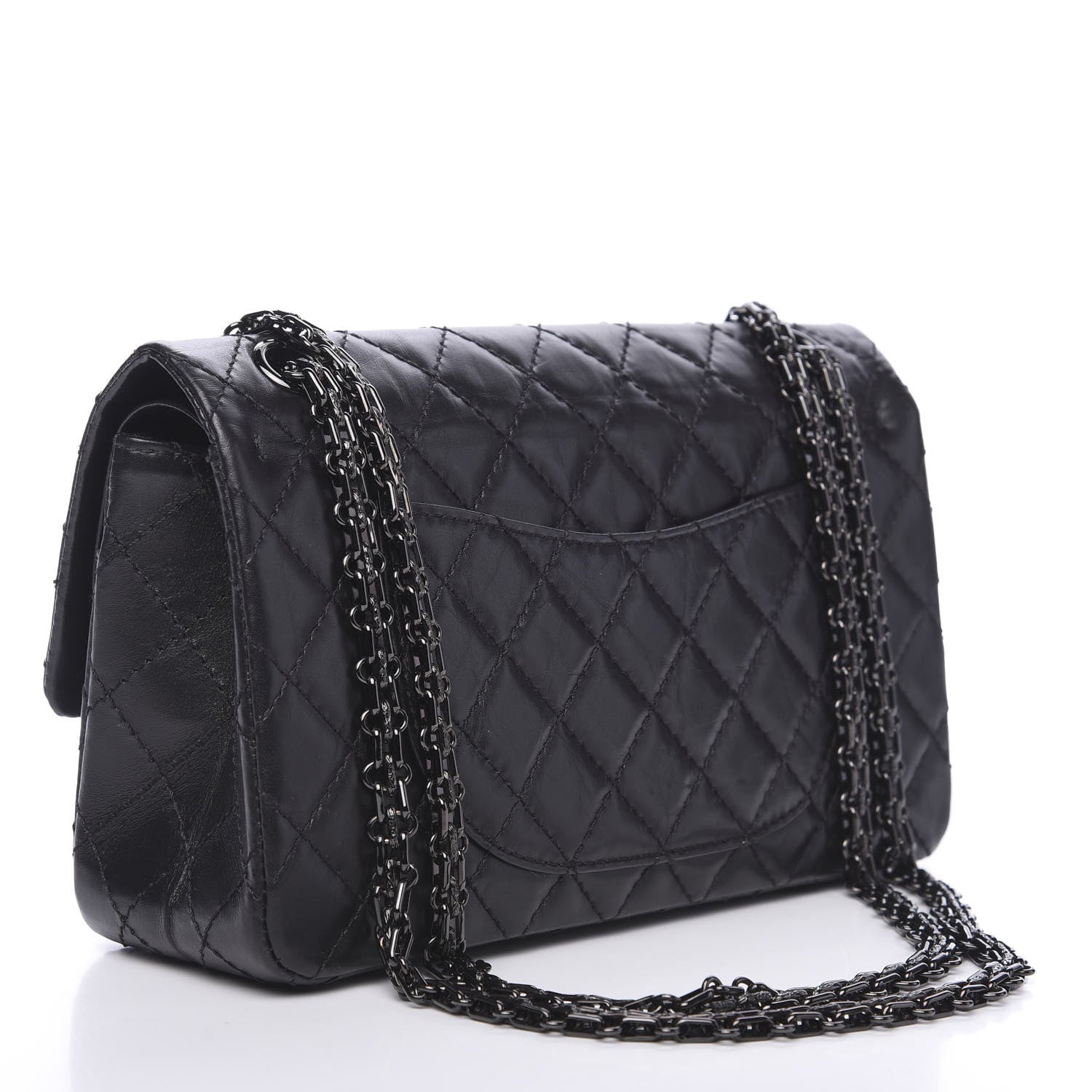 Chanel Aged Calfskin Quilted 2.55 Reissue 225 Flap So Black 2 of 10