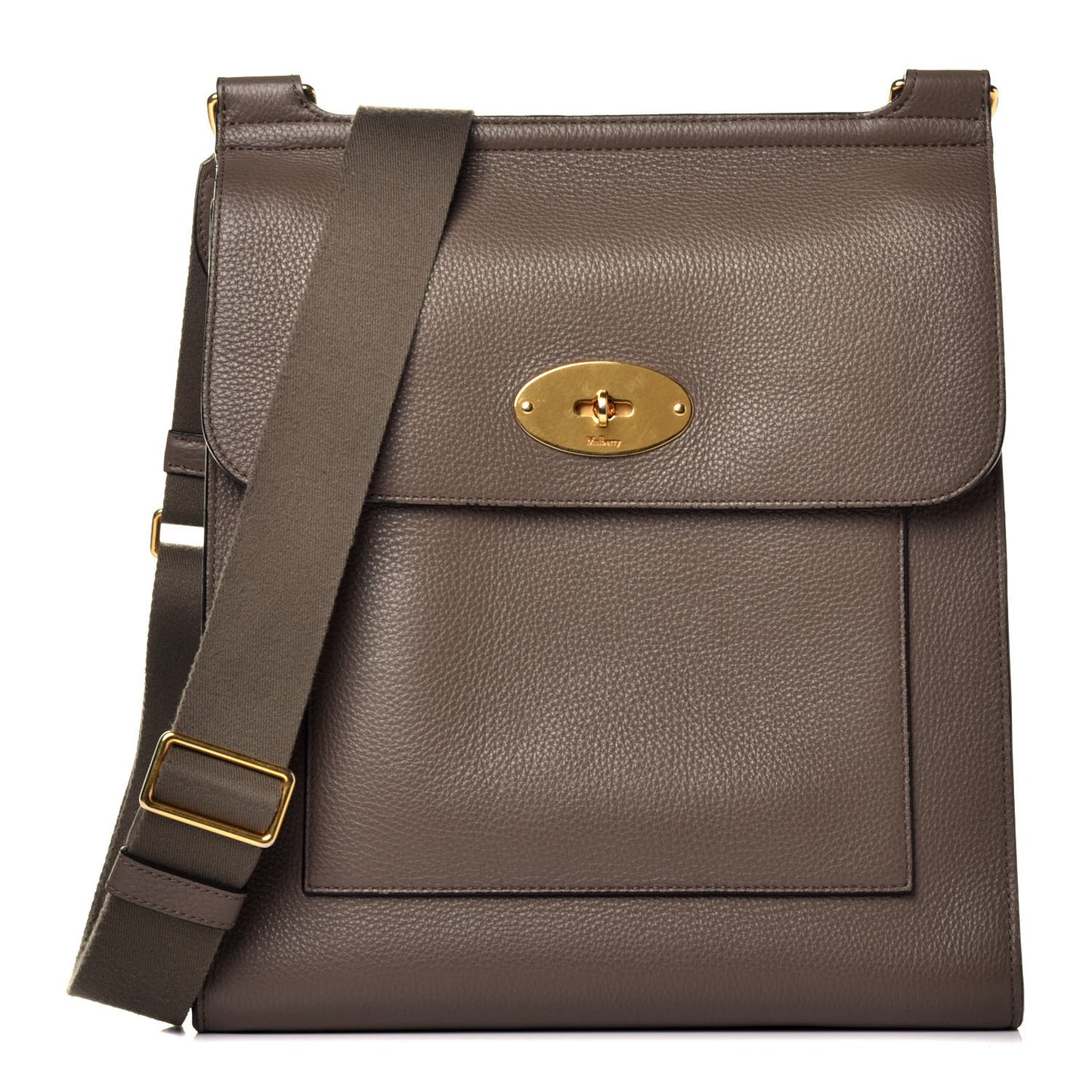Grain Calfskin New Antony Messenger Crossbody Earth Grey