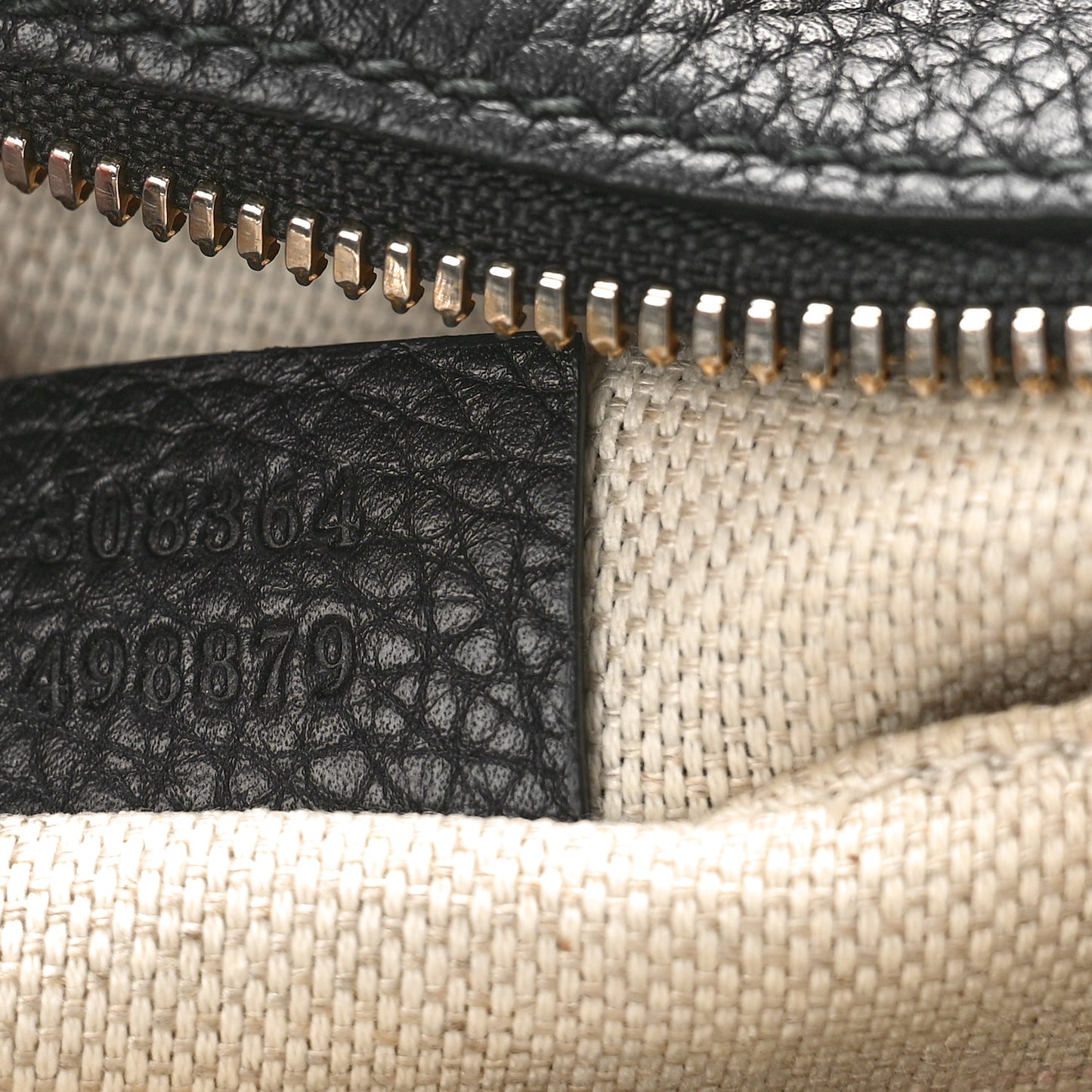 Pebbled Calfskin Small Soho Disco Bag Black