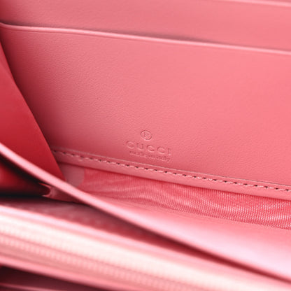 Gucci Calfskin Matelasse GG Marmont Zip Around Wallet Wild Rose 6 of 7