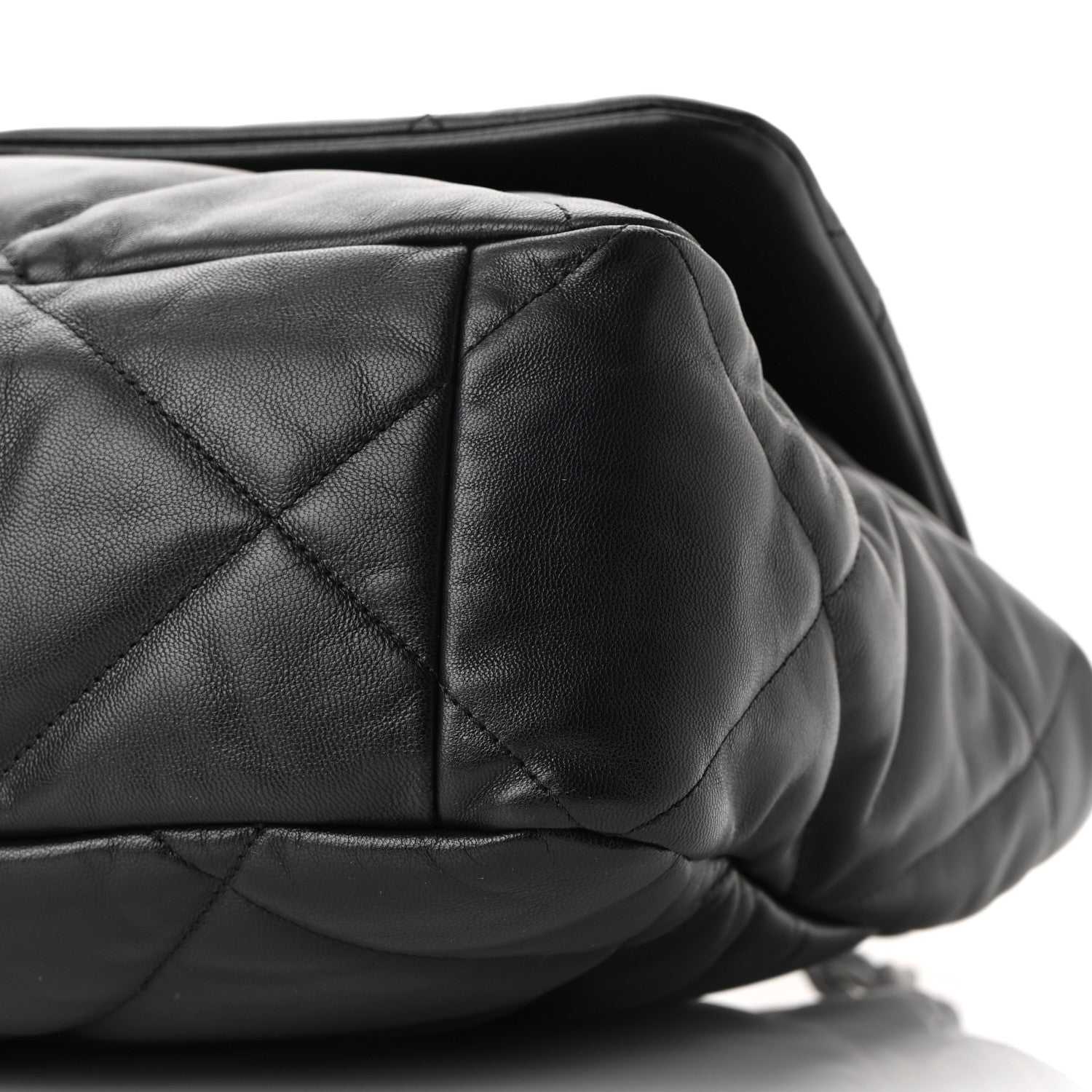 Chanel Goatskin Quilted Maxi Chanel 19 Flap Black 10 of 11