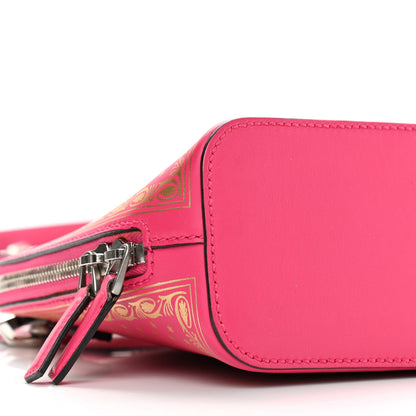 Gucci X SEGA Calfskin GUCCY Stars Mini Dome Shoulder Bag Violet Fuxia Gold 9 of 13