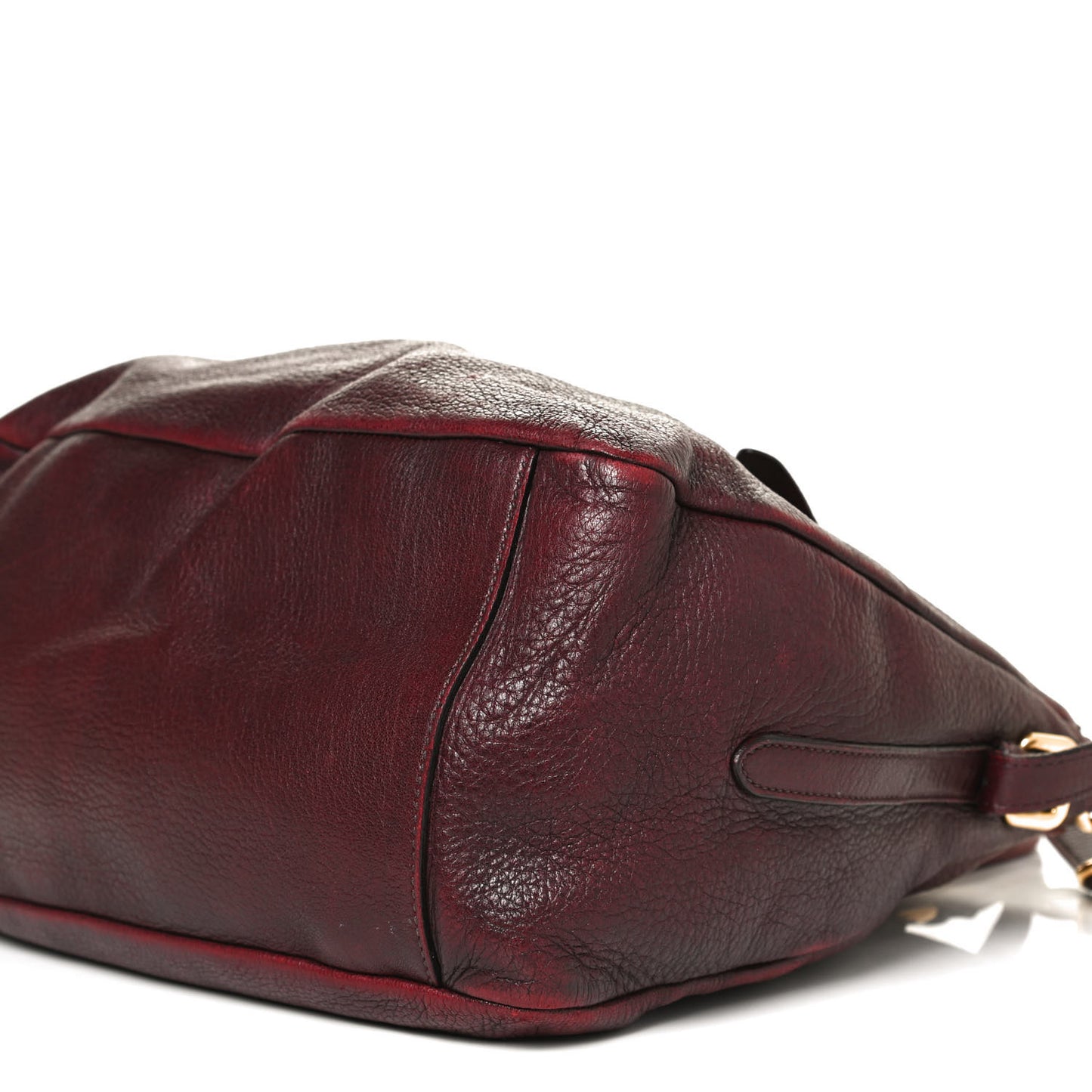 Vitello Daino Shoulder Bag Burgundy