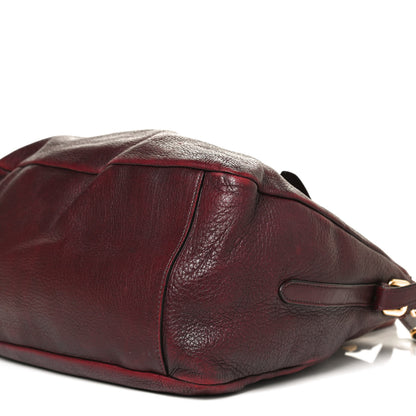 Prada Vitello Daino Shoulder Bag Burgundy 10 of 14