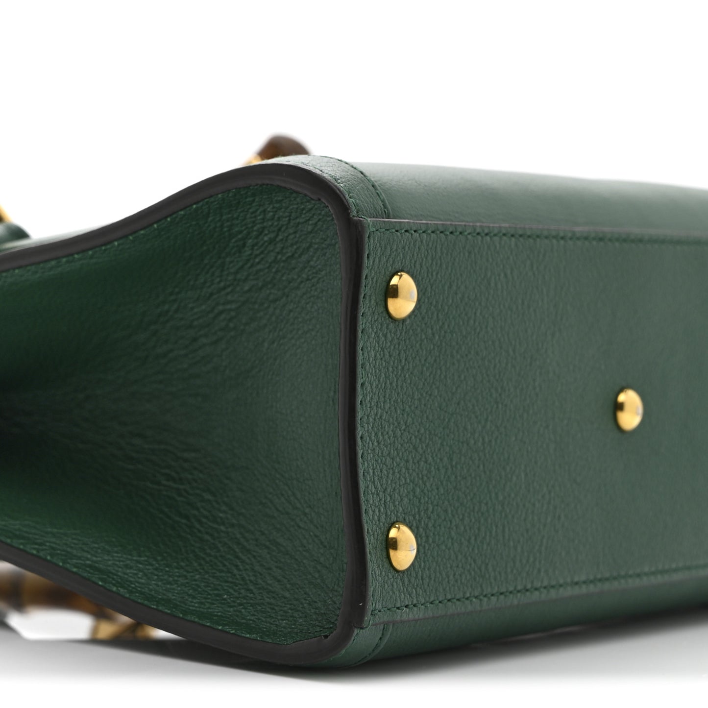 Wonka Grain Calfskin Mini Diana Tote Bag Green Yellow Fluo