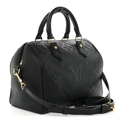 Louis Vuitton Empreinte Monogram Giant Speedy Bandouliere 25 Black 3 of 9