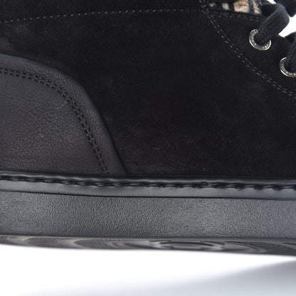 Chanel Suede Calfskin Tweed High Top Sneakers 36.5 Black 12 of 16