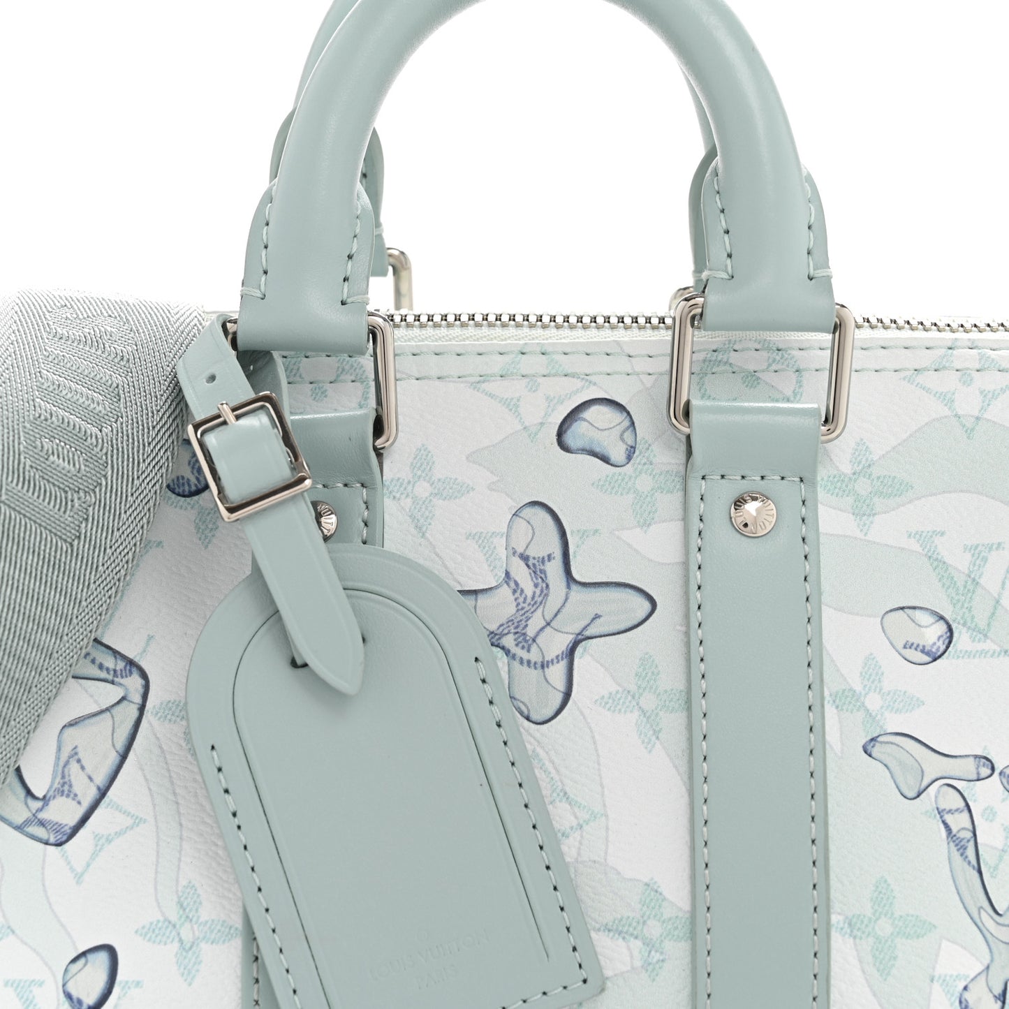 Monogram Aquagarden Keepall Bandouliere 25 Crystal Blue