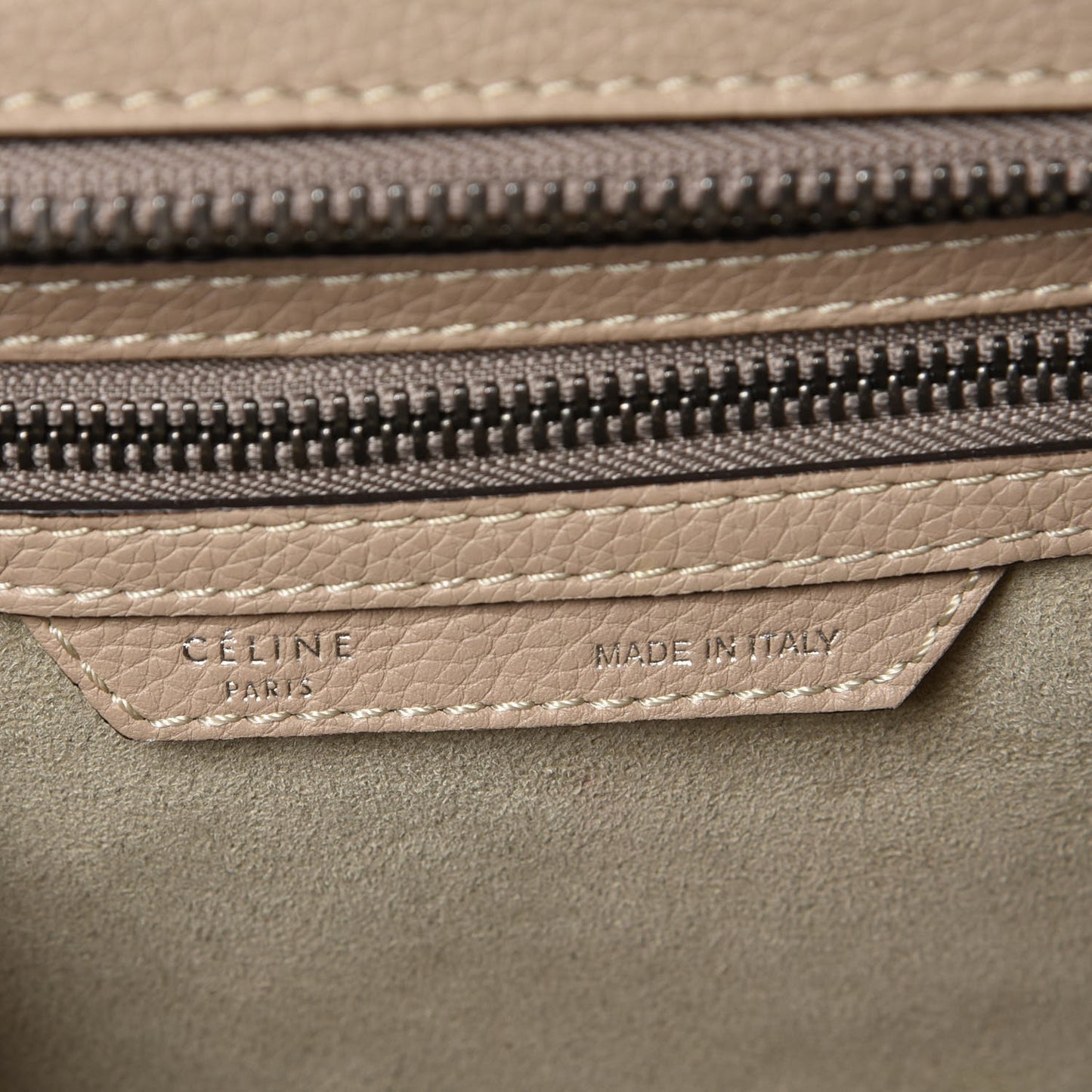 Drummed Calfskin Micro Luggage Dune