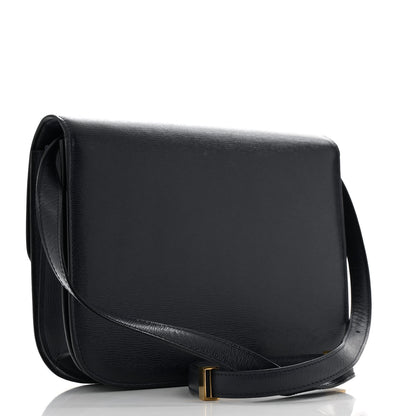 Celine Liege Calfskin Medium Classic Box Flap Bag Dark Blue 3 of 15