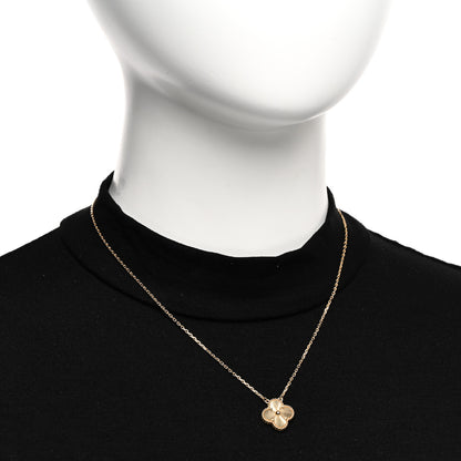 Van Cleef & Arpels 18K Yellow Gold Guilloche Vintage Alhambra Pendant Necklace 2 of 5