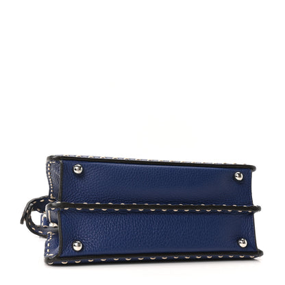 Fendi Cuoio Romano Selleria Chamois Small Peekaboo I SEE U Satchel Blue 4 of 9