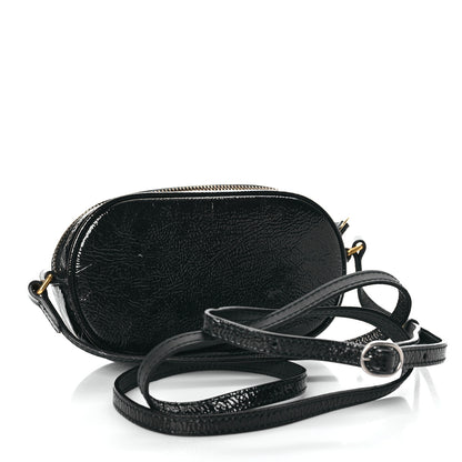 Gucci Patent Rubber Game Patch Logo Crossbody Bag Black 3 of 11