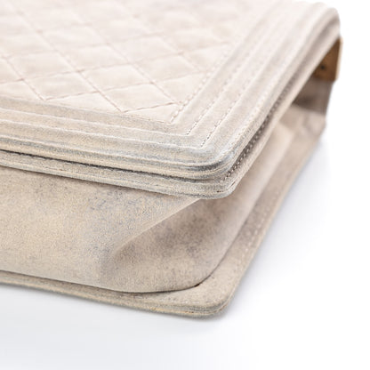 Chanel Iridescent Calfskin Quilted Large Boy Flap Beige 6 of 13