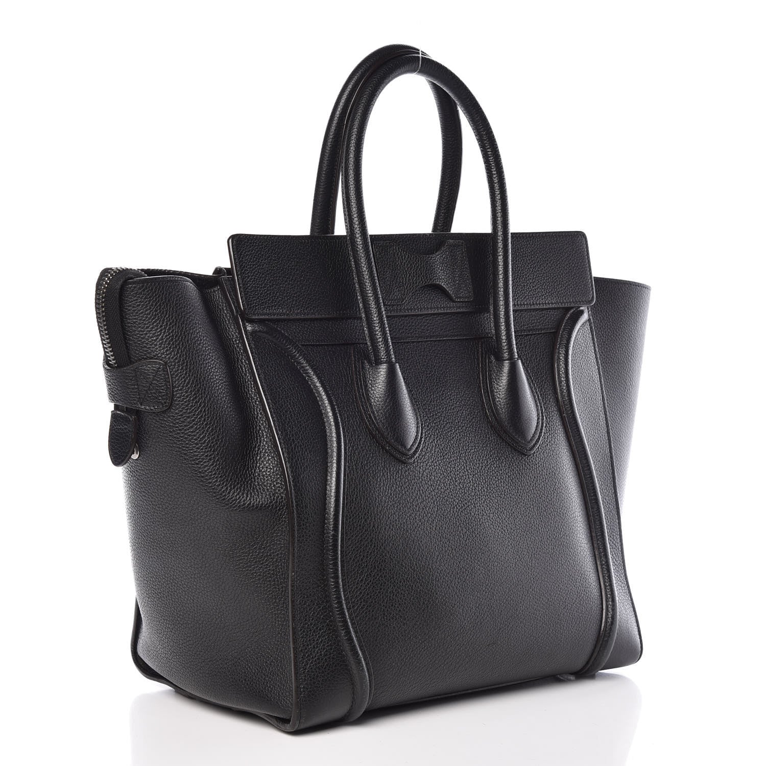 Celine Drummed Calfskin Mini Luggage Black 3 of 25